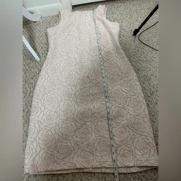 Donna Ricco Metallic Floral Jacquard Sleeveless Sheath Cocktail Dress size 8 - Picture 7 of 8